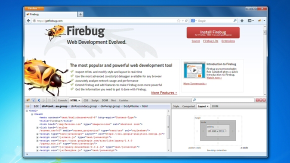 نرم افزار طراحی سایت : Firebug